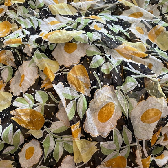 Floral Kate moss x top shop flowy bohemian style peasant long sleeve dress - Picture 9 of 13